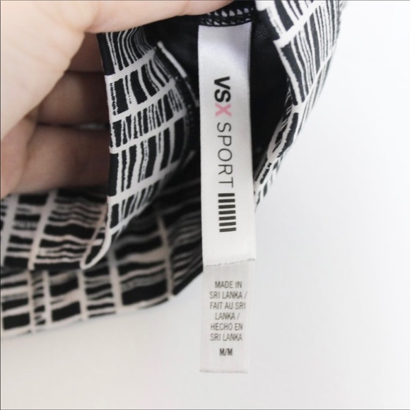 VSX Black White Y Sports Bra M - Picture 4 of 5